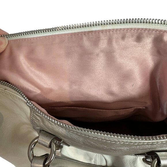 Coach ASHLEY SATCHEL Silver Ivory Shoulder Strap + BONUS Crossbody Strap F15445 - Picture 14 of 14